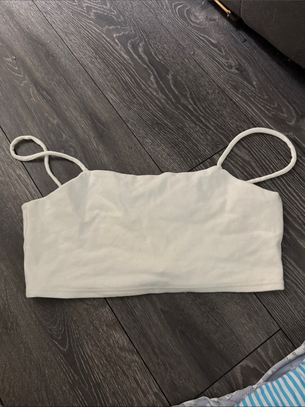 OAK + FORT White Spaghetti-Strap Crop Camisole